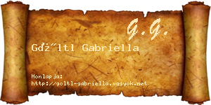 Göltl Gabriella névjegykártya